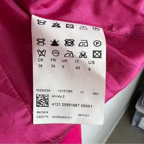 Hugo Boss Blazer Jacket Pink Afiraly Short Office Business Size AU & UK 8 US 4 - Picture 6 of 10